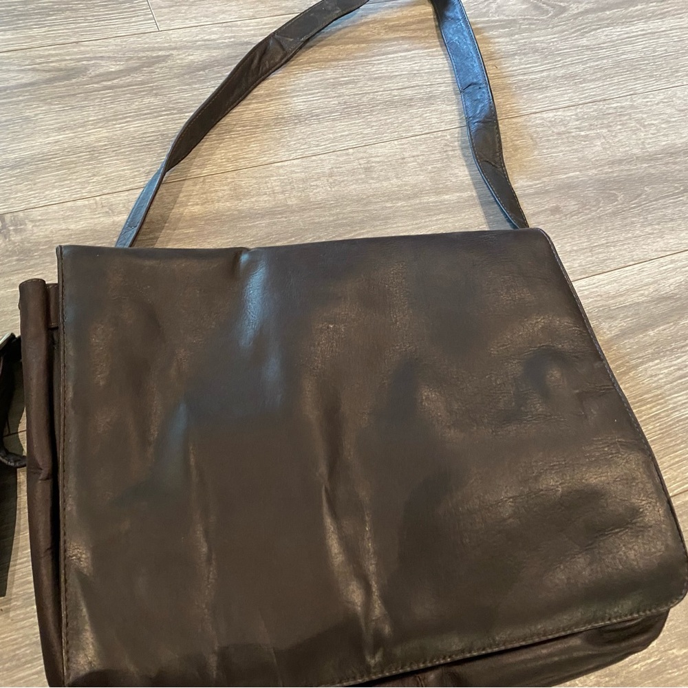 Genuine leather Latico laptop messenger bag